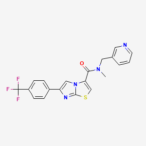 N-methyl-N-(3-pyridinylmethyl)-6-[4-(trifluoromethyl)phenyl]imidazo[2,1-b][1,3]thiazole-3-carboxamide