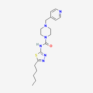 N-(5-pentyl-1,3,4-thiadiazol-2-yl)-4-(pyridin-4-ylmethyl)piperazine-1-carboxamide