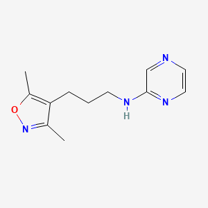 molecular formula C12H16N4O B3780189 N-[3-(3,5-dimethyl-4-isoxazolyl)propyl]-2-pyrazinamine 