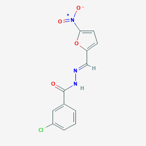 3-chloro-N'-({5-nitro-2-furyl}methylene)benzohydrazide