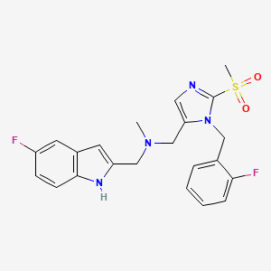 1-[1-(2-fluorobenzyl)-2-(methylsulfonyl)-1H-imidazol-5-yl]-N-[(5-fluoro-1H-indol-2-yl)methyl]-N-methylmethanamine