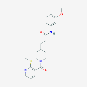 N-(3-methoxyphenyl)-3-(1-{[2-(methylthio)-3-pyridinyl]carbonyl}-4-piperidinyl)propanamide