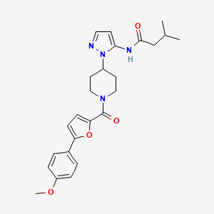 N-(1-{1-[5-(4-methoxyphenyl)-2-furoyl]-4-piperidinyl}-1H-pyrazol-5-yl)-3-methylbutanamide