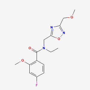 N-ethyl-4-fluoro-2-methoxy-N-{[3-(methoxymethyl)-1,2,4-oxadiazol-5-yl]methyl}benzamide