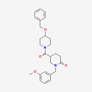 molecular formula C26H32N2O4 B3780233 5-{[4-(benzyloxy)-1-piperidinyl]carbonyl}-1-(3-methoxybenzyl)-2-piperidinone 