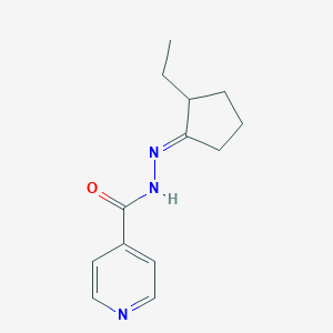 molecular formula C13H17N3O B378024 N'-(2-ethylcyclopentylidene)isonicotinohydrazide 