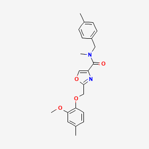 2-[(2-methoxy-4-methylphenoxy)methyl]-N-methyl-N-(4-methylbenzyl)-1,3-oxazole-4-carboxamide