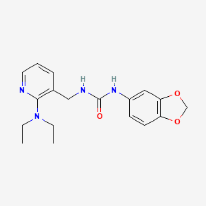 N-1,3-benzodioxol-5-yl-N'-{[2-(diethylamino)-3-pyridinyl]methyl}urea