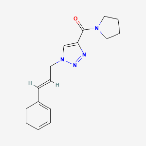 1-[(2E)-3-phenyl-2-propen-1-yl]-4-(1-pyrrolidinylcarbonyl)-1H-1,2,3-triazole