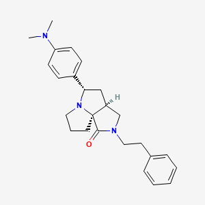 molecular formula C25H31N3O B3780275 (3aS*,5S*,9aS*)-5-[4-(dimethylamino)phenyl]-2-(2-phenylethyl)hexahydro-7H-pyrrolo[3,4-g]pyrrolizin-1(2H)-one 