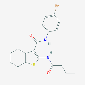molecular formula C19H21BrN2O2S B378028 N-(4-bromophenyl)-2-(butanoylamino)-4,5,6,7-tetrahydro-1-benzothiophene-3-carboxamide CAS No. 333359-02-7