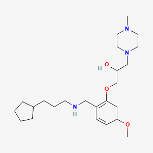 1-(2-{[(3-cyclopentylpropyl)amino]methyl}-5-methoxyphenoxy)-3-(4-methyl-1-piperazinyl)-2-propanol