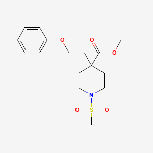 molecular formula C17H25NO5S B3780313 ethyl 1-(methylsulfonyl)-4-(2-phenoxyethyl)-4-piperidinecarboxylate 