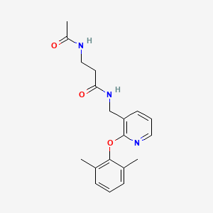 molecular formula C19H23N3O3 B3780321 N~3~-acetyl-N~1~-{[2-(2,6-dimethylphenoxy)-3-pyridinyl]methyl}-beta-alaninamide 