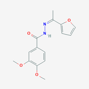 molecular formula C15H16N2O4 B378033 N'-[1-(2-furyl)ethylidene]-3,4-dimethoxybenzohydrazide 