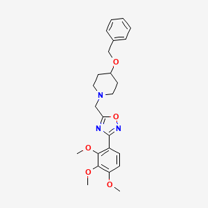 4-(benzyloxy)-1-{[3-(2,3,4-trimethoxyphenyl)-1,2,4-oxadiazol-5-yl]methyl}piperidine