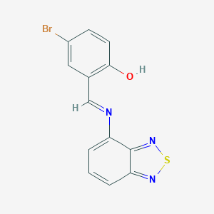 molecular formula C13H8BrN3OS B378036 2-[(2,1,3-Benzothiadiazol-4-ylimino)methyl]-4-bromophenol 