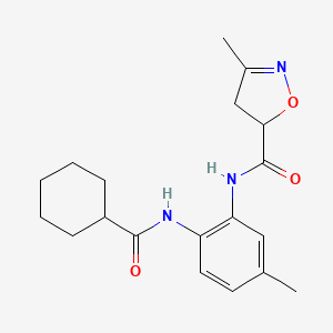 N-{2-[(cyclohexylcarbonyl)amino]-5-methylphenyl}-3-methyl-4,5-dihydroisoxazole-5-carboxamide