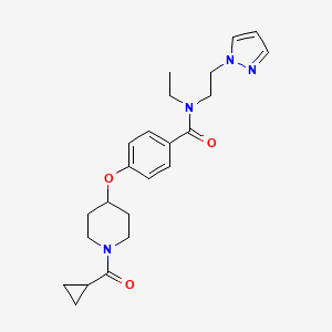 4-{[1-(cyclopropylcarbonyl)-4-piperidinyl]oxy}-N-ethyl-N-[2-(1H-pyrazol-1-yl)ethyl]benzamide