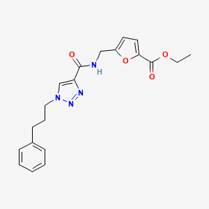 ethyl 5-[({[1-(3-phenylpropyl)-1H-1,2,3-triazol-4-yl]carbonyl}amino)methyl]-2-furoate