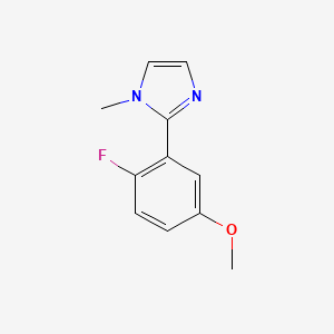 molecular formula C11H11FN2O B3780520 2-(2-fluoro-5-methoxyphenyl)-1-methyl-1H-imidazole 