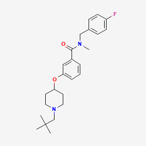 3-{[1-(2,2-dimethylpropyl)-4-piperidinyl]oxy}-N-(4-fluorobenzyl)-N-methylbenzamide