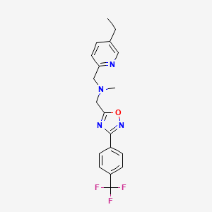 molecular formula C19H19F3N4O B3780546 1-(5-ethylpyridin-2-yl)-N-methyl-N-[[3-[4-(trifluoromethyl)phenyl]-1,2,4-oxadiazol-5-yl]methyl]methanamine 