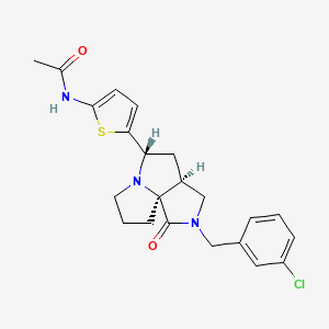 N-[5-[(1S,5S,7S)-3-[(3-chlorophenyl)methyl]-2-oxo-3,8-diazatricyclo[6.3.0.01,5]undecan-7-yl]thiophen-2-yl]acetamide