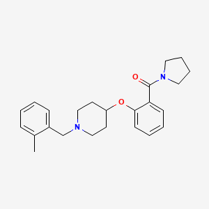 1-(2-methylbenzyl)-4-[2-(1-pyrrolidinylcarbonyl)phenoxy]piperidine