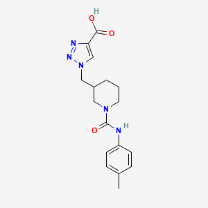 1-[(1-{[(4-methylphenyl)amino]carbonyl}piperidin-3-yl)methyl]-1H-1,2,3-triazole-4-carboxylic acid