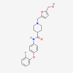 N-[4-(2-fluorophenoxy)phenyl]-1-{[5-(hydroxymethyl)-2-furyl]methyl}-4-piperidinecarboxamide