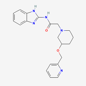 molecular formula C20H23N5O2 B3780577 N-1H-benzimidazol-2-yl-2-[3-(pyridin-2-ylmethoxy)piperidin-1-yl]acetamide 