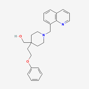 [4-(2-phenoxyethyl)-1-(8-quinolinylmethyl)-4-piperidinyl]methanol