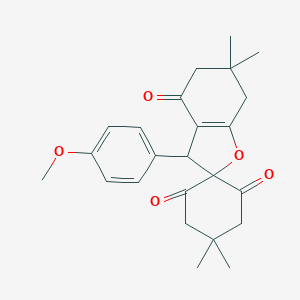 molecular formula C24H28O5 B378059 3-(4-methoxyphenyl)-5',5',6,6-tetramethylspiro[5,7-dihydro-3H-1-benzofuran-2,2'-cyclohexane]-1',3',4-trione CAS No. 19997-26-3