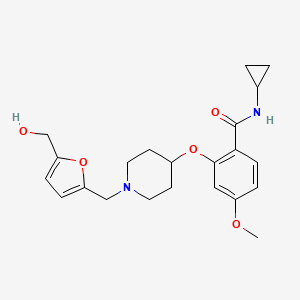 N-cyclopropyl-2-[(1-{[5-(hydroxymethyl)-2-furyl]methyl}-4-piperidinyl)oxy]-4-methoxybenzamide