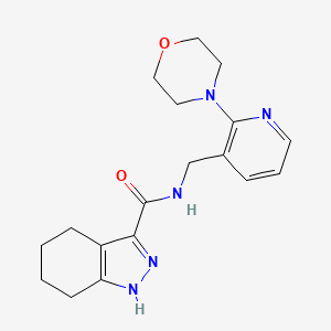 molecular formula C18H23N5O2 B3780594 N-{[2-(4-morpholinyl)-3-pyridinyl]methyl}-4,5,6,7-tetrahydro-2H-indazole-3-carboxamide 