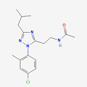 N-{2-[1-(4-chloro-2-methylphenyl)-3-isobutyl-1H-1,2,4-triazol-5-yl]ethyl}acetamide