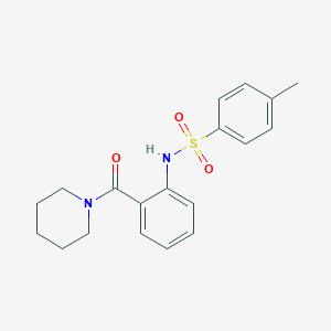 molecular formula C19H22N2O3S B378060 4-methyl-N-[2-(1-piperidinylcarbonyl)phenyl]benzenesulfonamide 