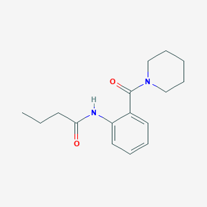 molecular formula C16H22N2O2 B378061 N-[2-(1-piperidinylcarbonyl)phenyl]butanamide 