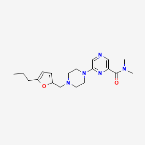 molecular formula C19H27N5O2 B3780613 N,N-dimethyl-6-{4-[(5-propyl-2-furyl)methyl]piperazin-1-yl}pyrazine-2-carboxamide 