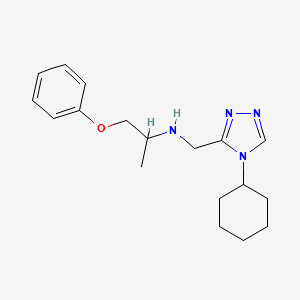 molecular formula C18H26N4O B3780616 N-[(4-cyclohexyl-4H-1,2,4-triazol-3-yl)methyl]-1-phenoxypropan-2-amine 