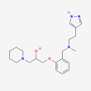 1-[2-[[methyl-[2-(1H-pyrazol-4-yl)ethyl]amino]methyl]phenoxy]-3-piperidin-1-ylpropan-2-ol