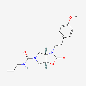 (3aS,6aR)-3-[2-(4-methoxyphenyl)ethyl]-2-oxo-N-prop-2-enyl-3a,4,6,6a-tetrahydropyrrolo[3,4-d][1,3]oxazole-5-carboxamide