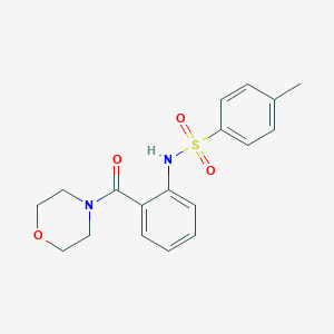 molecular formula C18H20N2O4S B378063 4-methyl-N-[2-(4-morpholinylcarbonyl)phenyl]benzenesulfonamide 