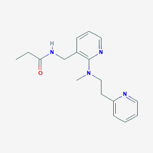 molecular formula C17H22N4O B3780630 N-[[2-[methyl(2-pyridin-2-ylethyl)amino]pyridin-3-yl]methyl]propanamide 