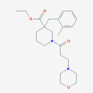 ethyl 3-(2-methylbenzyl)-1-[3-(4-morpholinyl)propanoyl]-3-piperidinecarboxylate