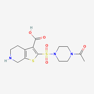 2-[(4-acetylpiperazin-1-yl)sulfonyl]-4,5,6,7-tetrahydrothieno[2,3-c]pyridine-3-carboxylic acid