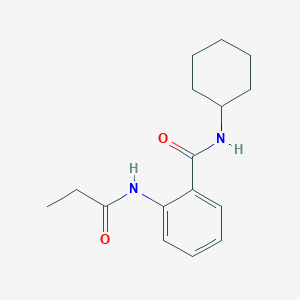 molecular formula C16H22N2O2 B378065 N-cyclohexyl-2-(propanoylamino)benzamide 