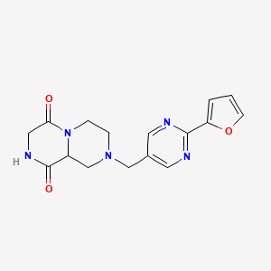 8-{[2-(2-furyl)pyrimidin-5-yl]methyl}tetrahydro-2H-pyrazino[1,2-a]pyrazine-1,4(3H,6H)-dione