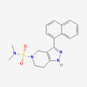 N,N-dimethyl-3-naphthalen-1-yl-1,4,6,7-tetrahydropyrazolo[4,3-c]pyridine-5-sulfonamide